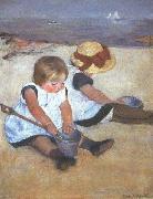 Mary Cassatt Children on the Beach Sweden oil painting reproduction